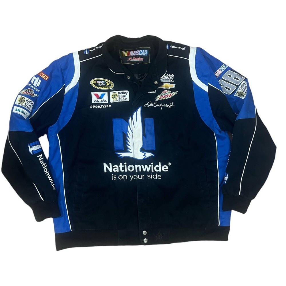NASCAR Dale Earnhardt Jr #88 Nationwide Racing Jacket Men's Size XL Black